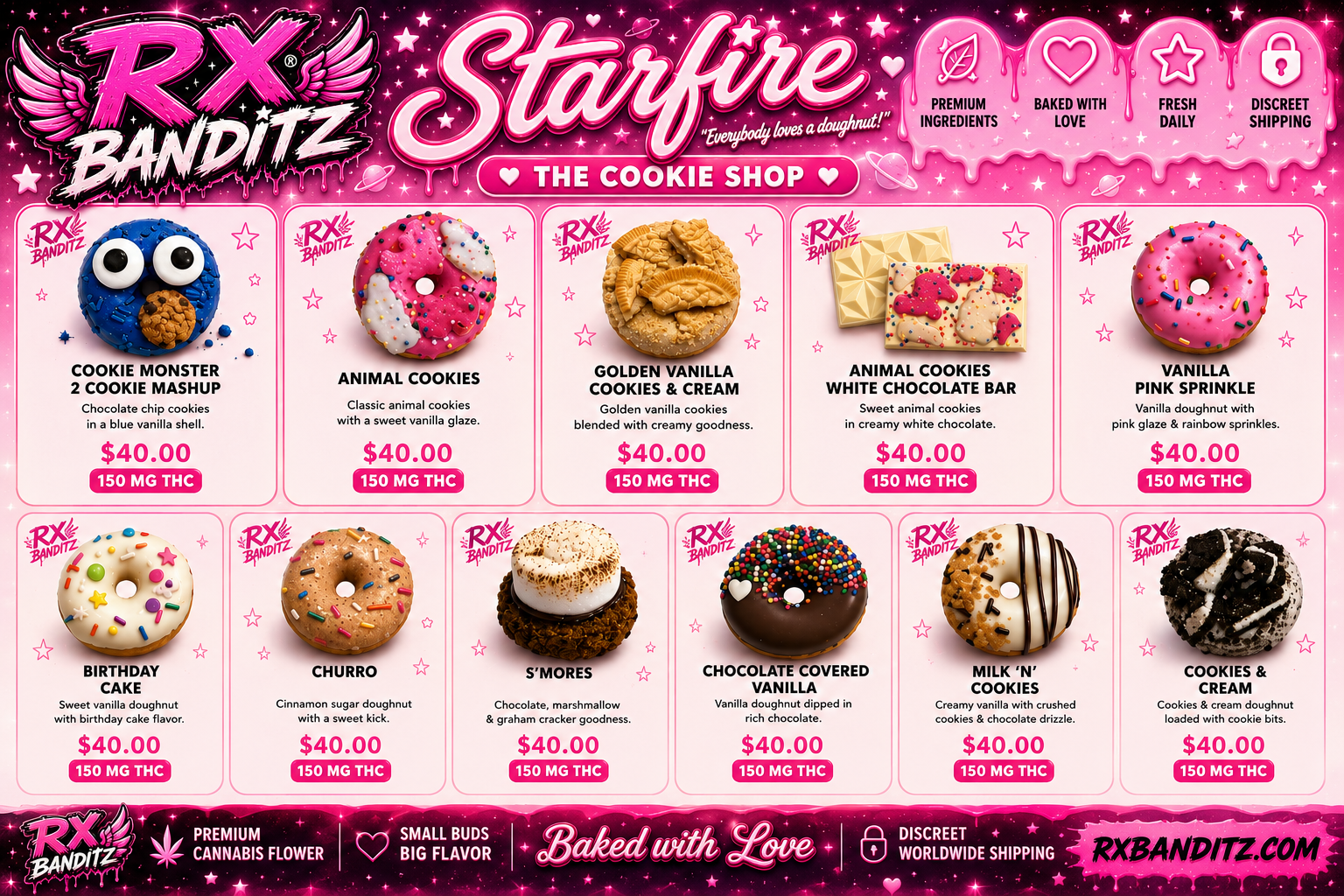 Starfire 150 MG THC Doughnuts